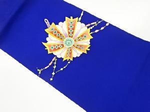 塩瀬金彩手描き花模様名古屋帯